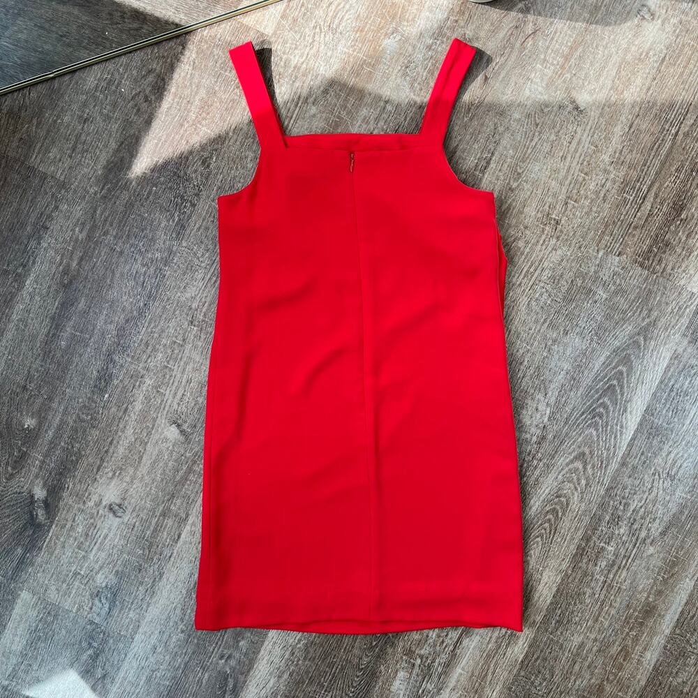 Antonio Melani Red Slip Dress Ruffle Detail Shift Dress - Picture 4 of 4